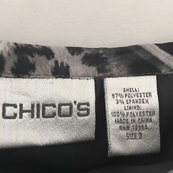 Chicos 3 Women's Skirt Plus Animal Print Lined - Picture 4 of 5